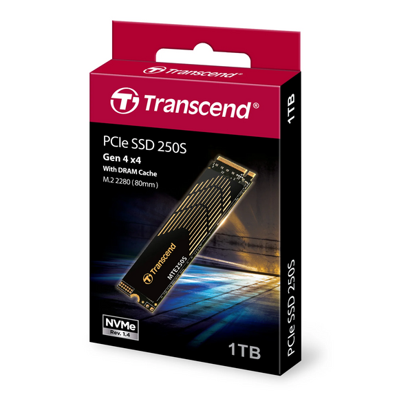 1T250S - TRANSCEND SSD NVMe : 1TB - 250S GEN 4 WITH HEATSINK